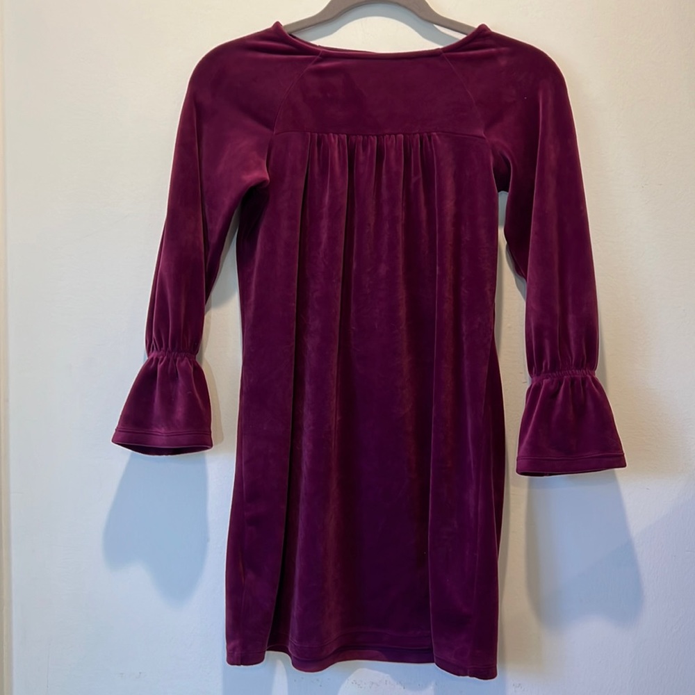 Like New Tea Collection Bell Sleeve Velour Dress, size 10